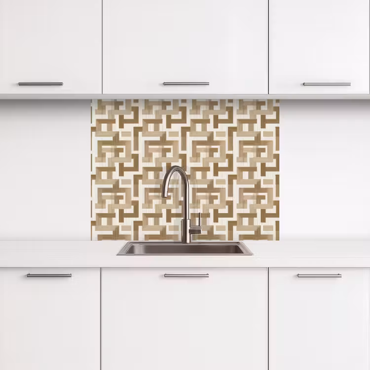 Küchenrückwand - Geometrisch - Retro - Braun — 3