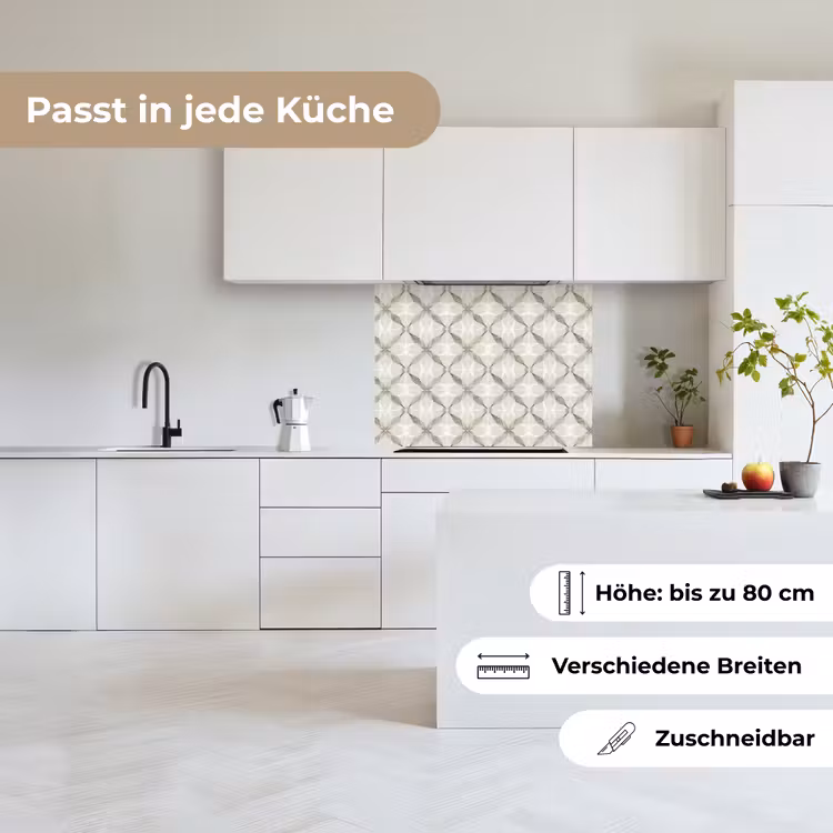 Küchenrückwand - Grafik - Muster - Grau — 6