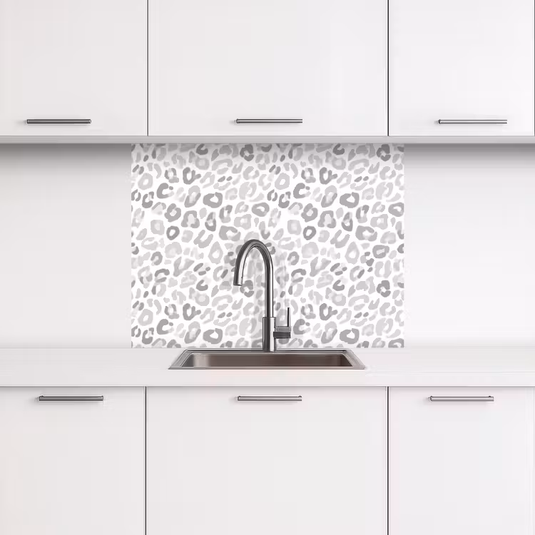 Küchenrückwand - Leopard - Motiv - Grau — 3