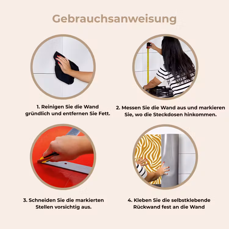Küchenrückwand - Zebra - Klassisch - Ocker - Gelb — 8
