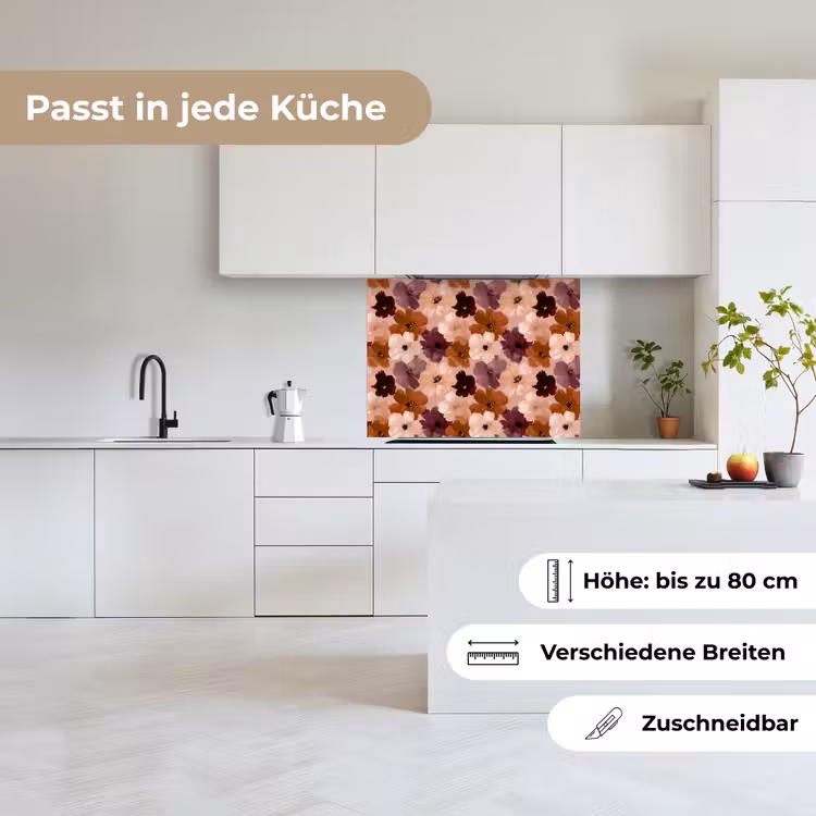 Küchenrückwand - Blumen - Abstrakt - Erdtöne — 6