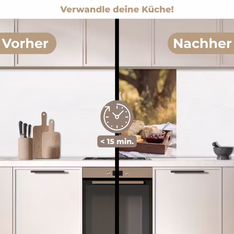 Küchenrückwand - Picknick - Wein - Käsetafel — 2