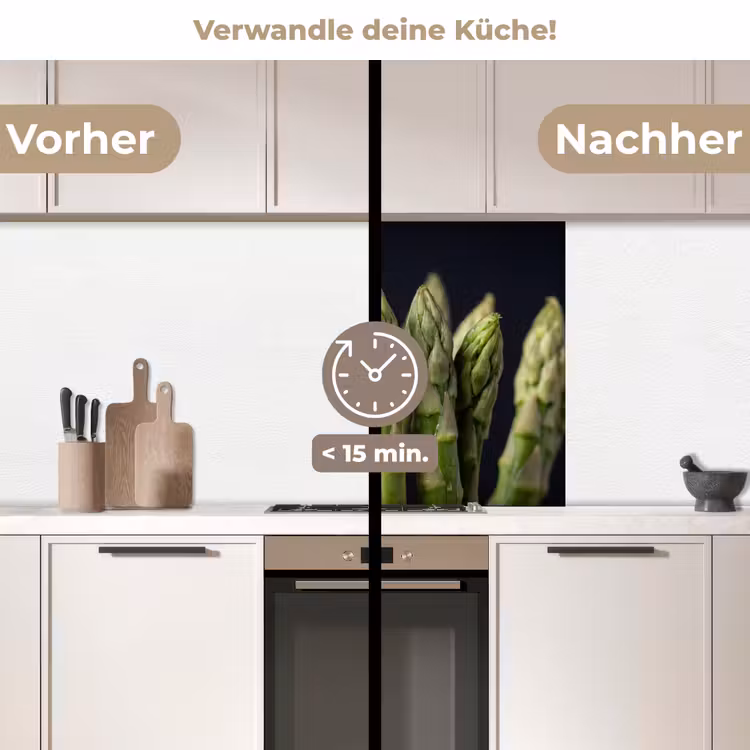 Küchenrückwand - Spargel - Grün - Schwarz — 2