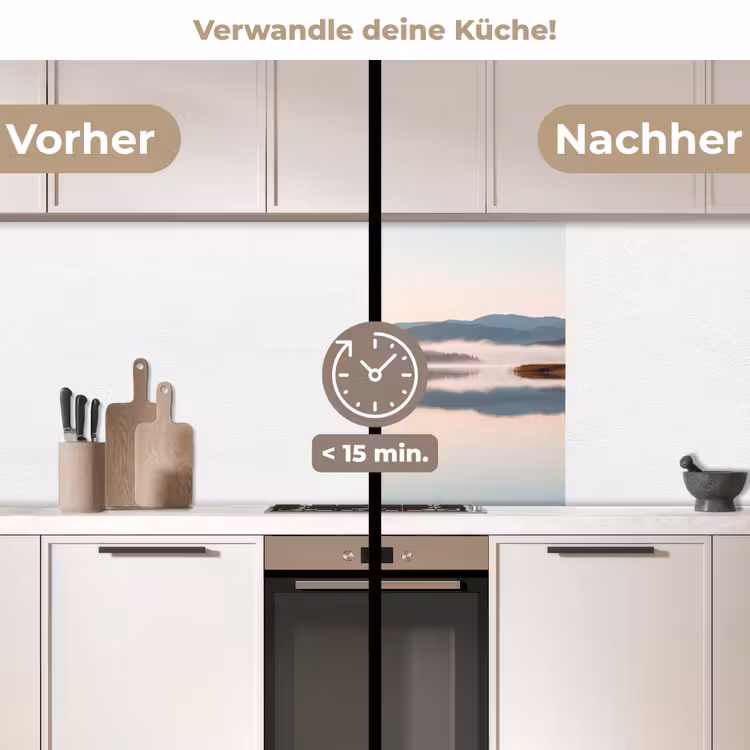Küchenrückwand - Wasser - Bäume - Nebelschicht — 2
