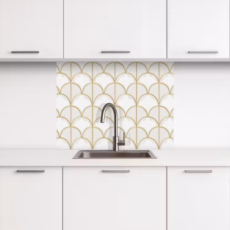 Küchenrückwand - Mosaik - Bögen - Gold — 3