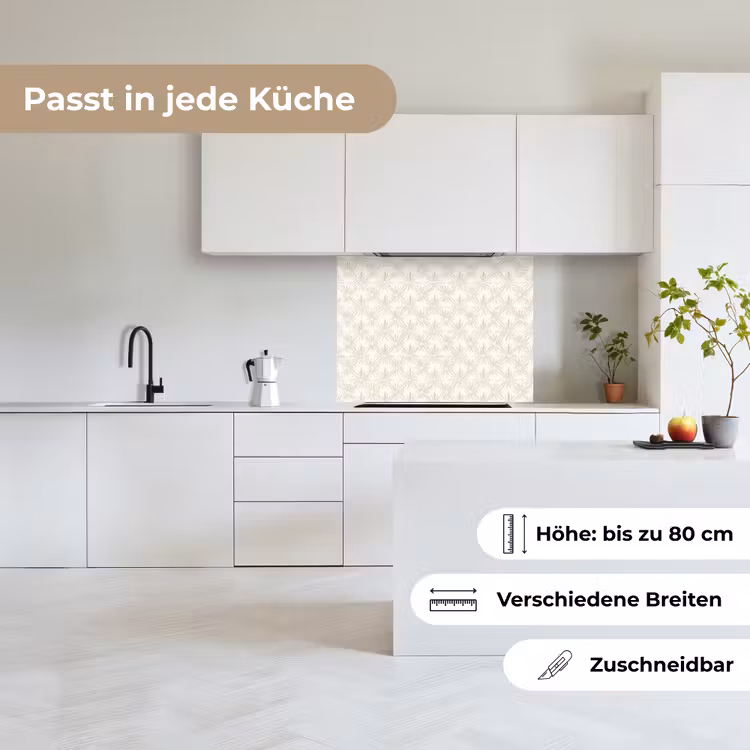 Küchenrückwand - Muster - Blumen - Beige — 6