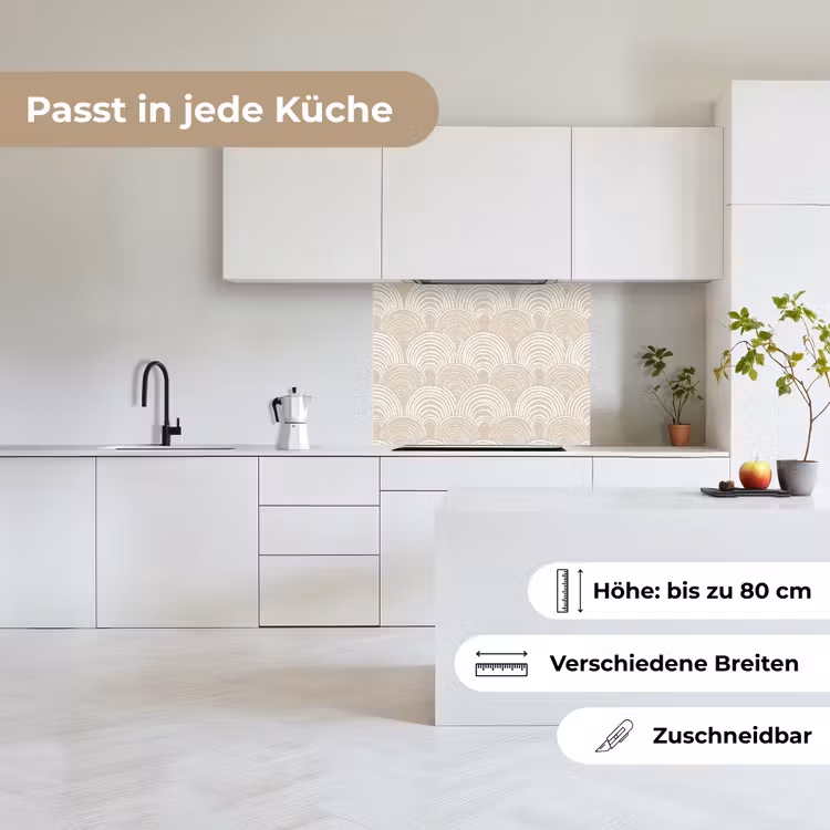 Küchenrückwand - Wellen - Textur - Beige — 6