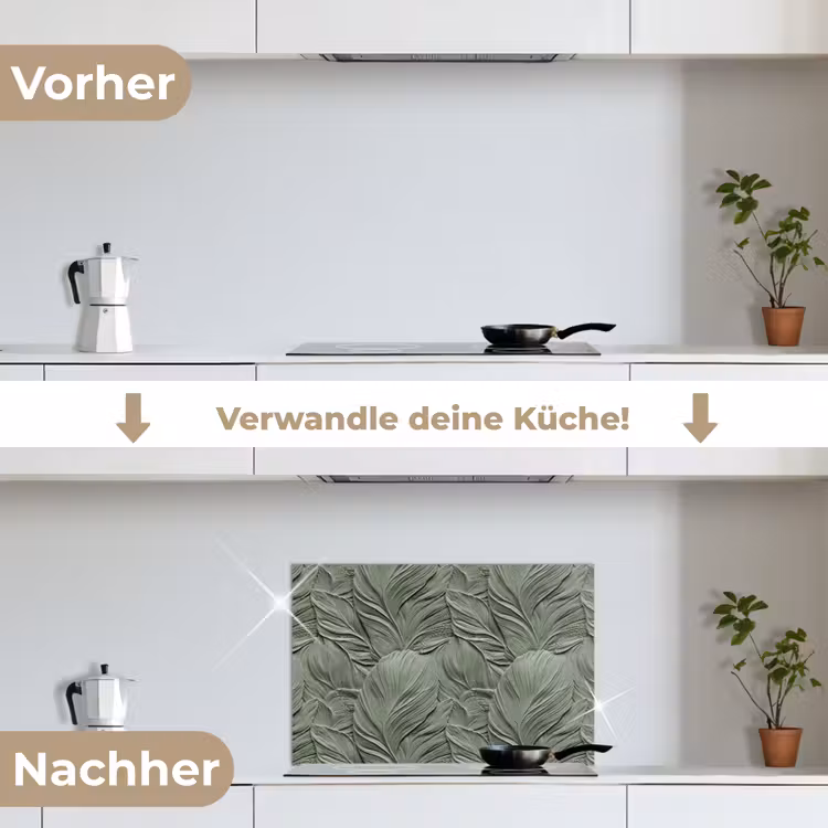 Spritzschutz Küche - Blätter - Textur - Grün — 7