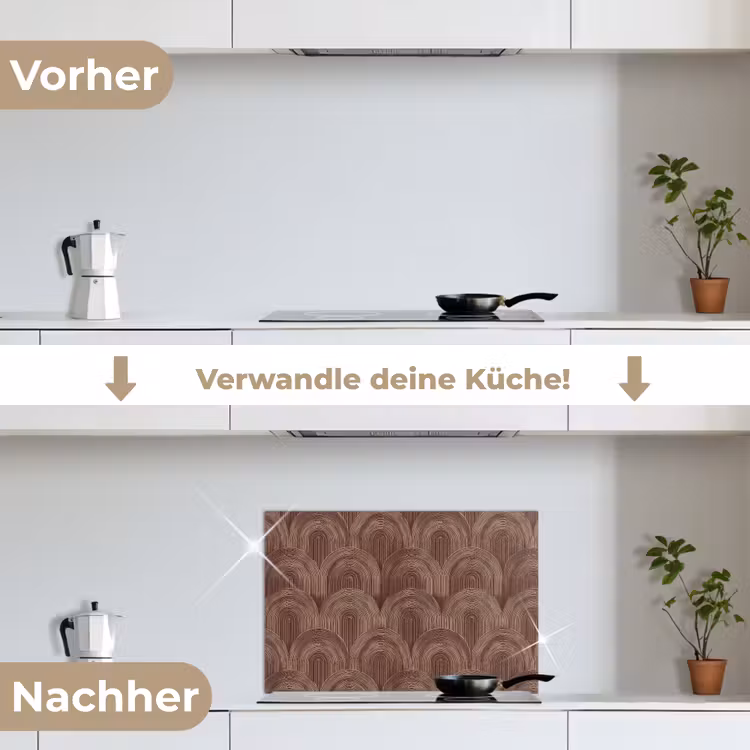 Spritzschutz Küche - Rhythmic - Aufschlag - Braun — 7