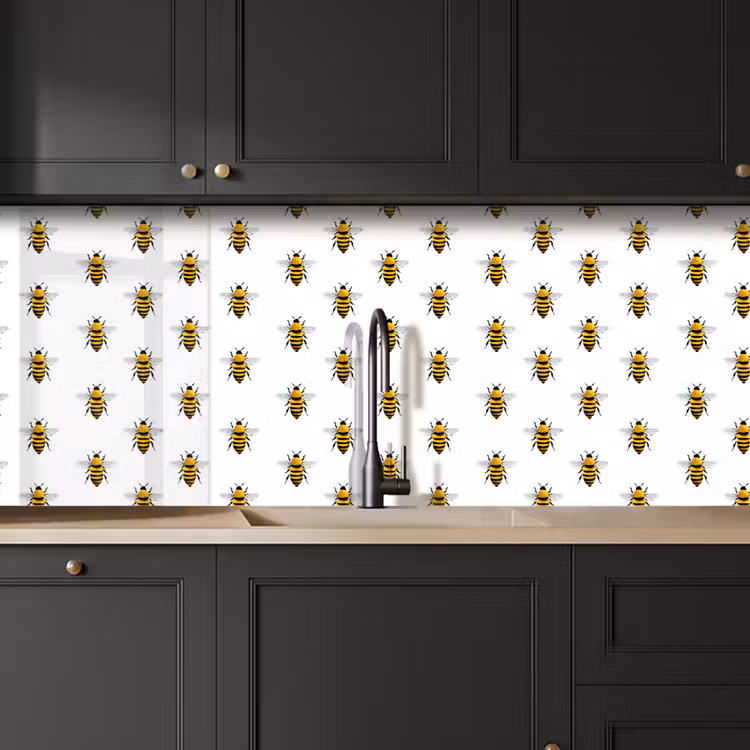 Spritzschutz Küche - Bienen - Zeitlos - Weiß — 6