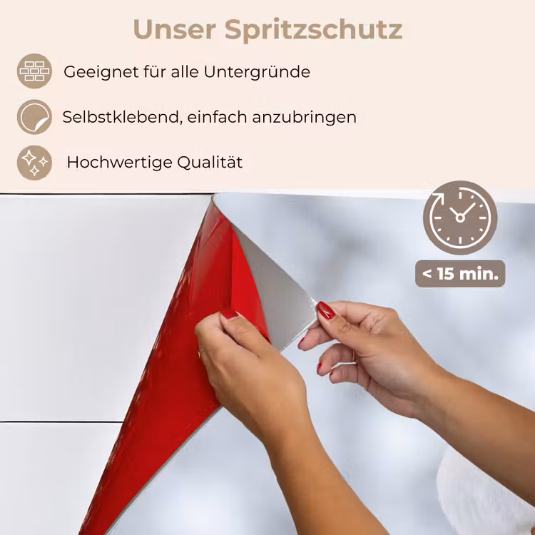 Spritzschutz Küche - Vogel - Schnee - Zweig - Winter - Weich — 4