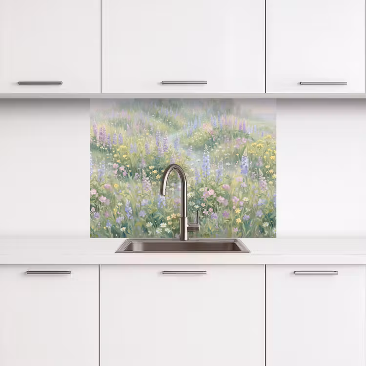 Küchen rückwand - Blumenfeld - Hügel - Farbenfroh — 3