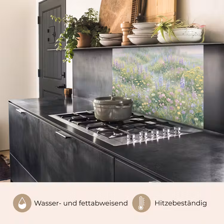 Küchen rückwand - Blumenfeld - Hügel - Farbenfroh — 4