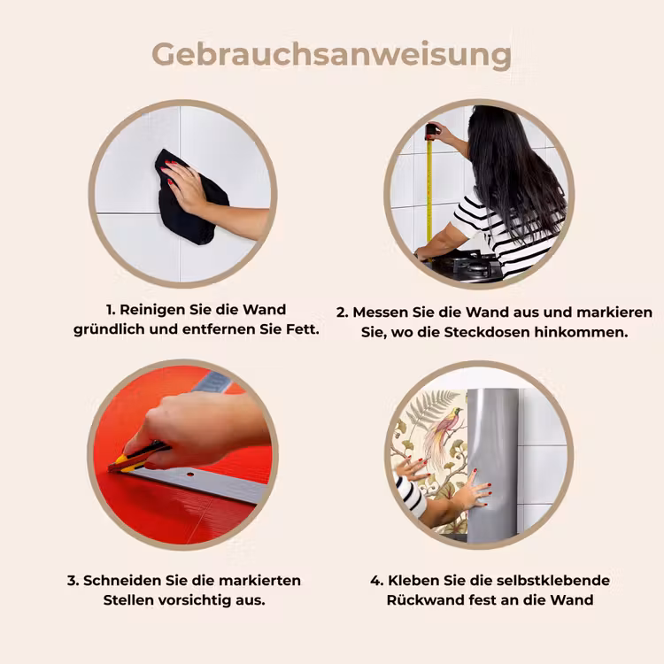 Küchen rückwand - Vögel - Tropisch - Botanisch - Rosa — 8