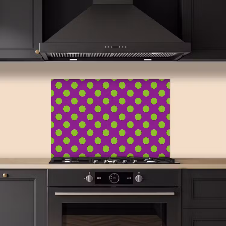 Spritzschutz Küche - Polka dots - Klassisch - Grün — 5