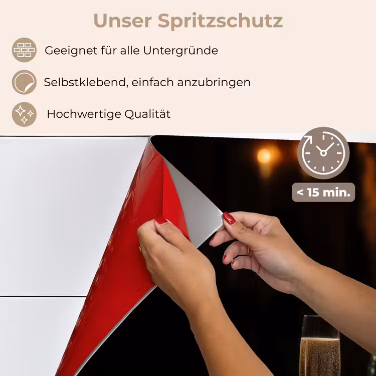 Spritzschutz Küche - Prosecco - Seifenblasen - Atmosphäre - Schnaps — 4