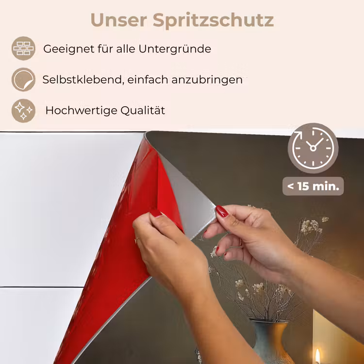 Spritzschutz Küche - Kerzen - Stilleben - Rustikal - Bücher — 4