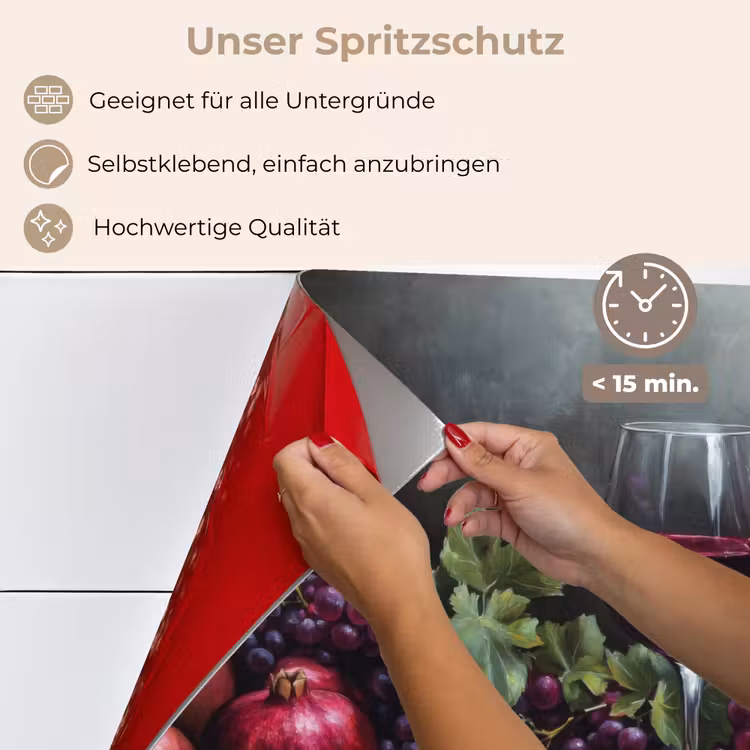Spritzschutz Küche - Wein - Obst - Stilleben — 4