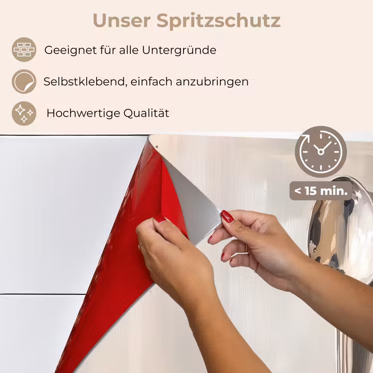 Spritzschutz Küche - Löffel - Farbe - Silber — 4