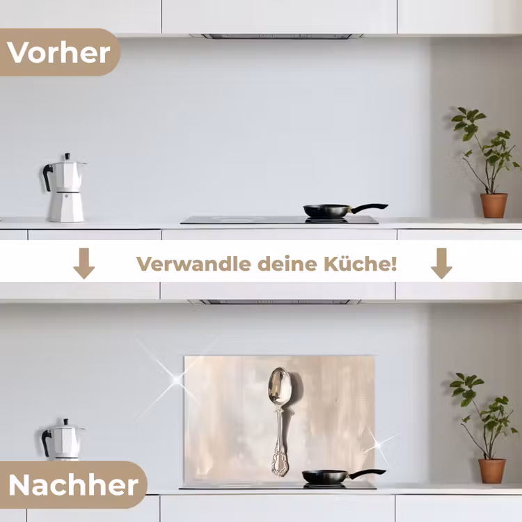 Spritzschutz Küche - Löffel - Farbe - Silber — 7