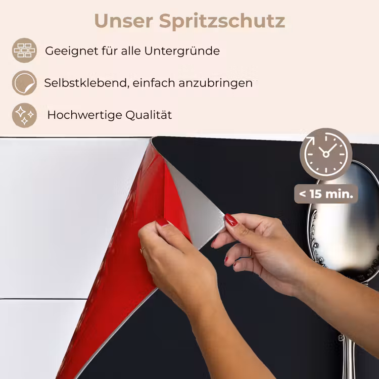 Spritzschutz Küche - Löffel - Silber - Metall — 4