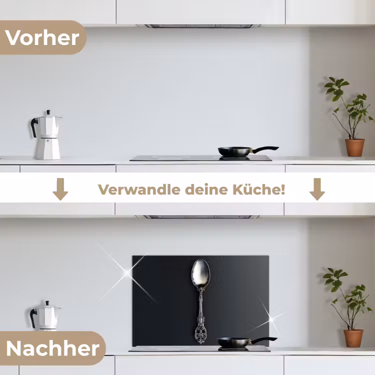 Spritzschutz Küche - Löffel - Silber - Metall — 7