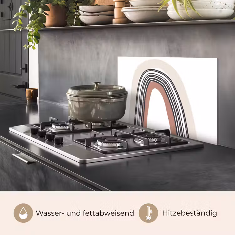 Spritzschutz Küche - Regenbogen - Pastell - Design — 2