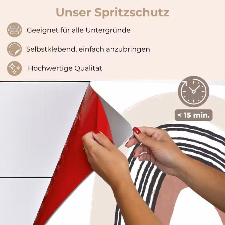 Spritzschutz Küche - Regenbogen - Pastell - Design — 4