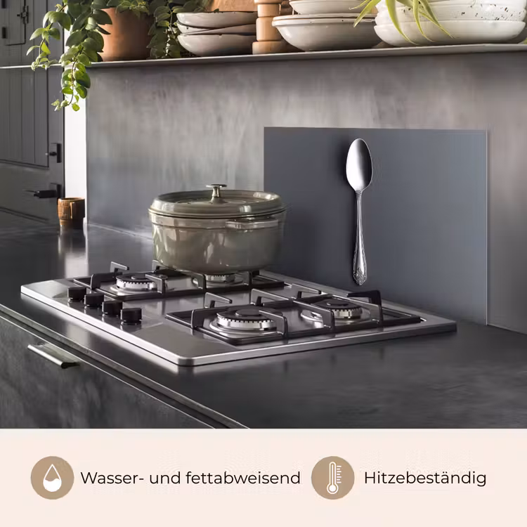 Spritzschutz Küche - Silber - Metall - Löffel — 2