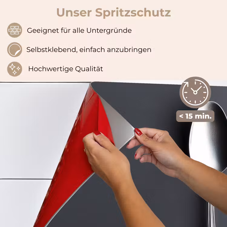 Spritzschutz Küche - Silber - Metall - Löffel — 4