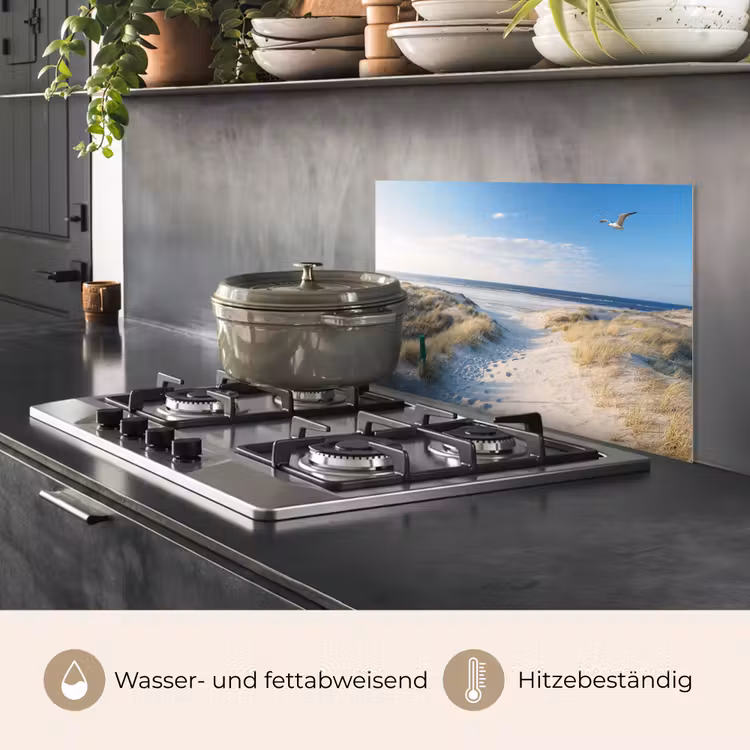 Spritzschutz Küche - Düne - Möwe - Strand - Meer - Sonne — 2