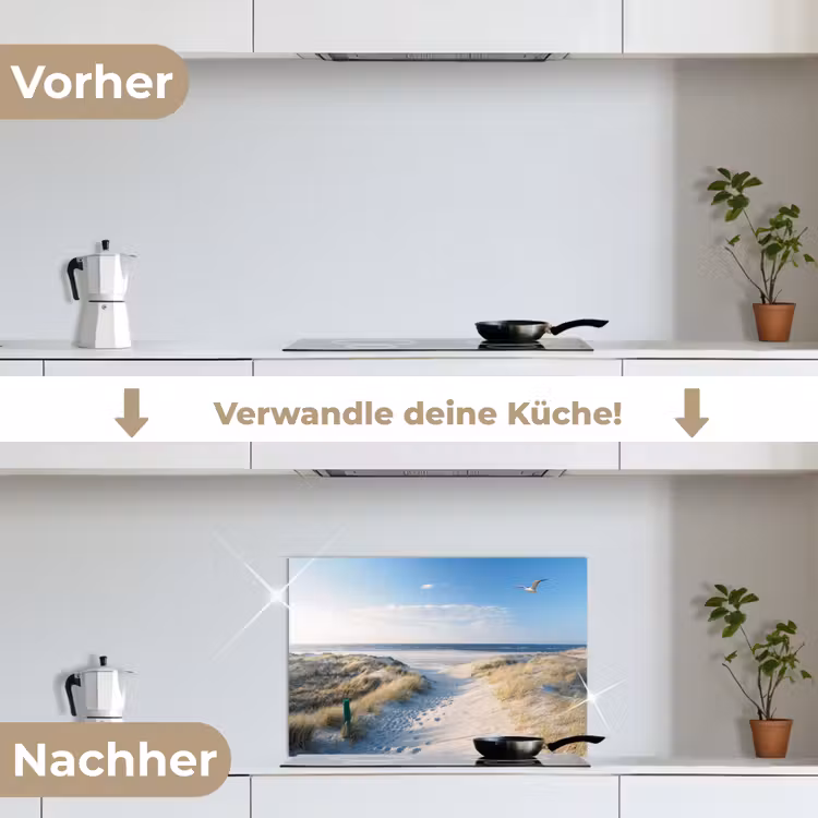 Spritzschutz Küche - Düne - Möwe - Strand - Meer - Sonne — 7