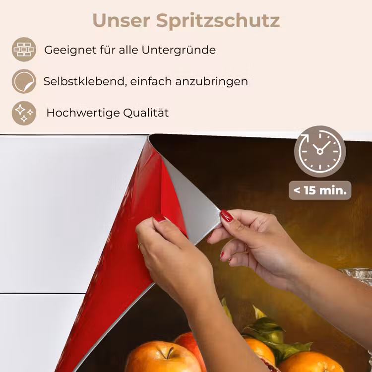 Spritzschutz Küche - Obst - Stilleben - Wein - Kerze — 4
