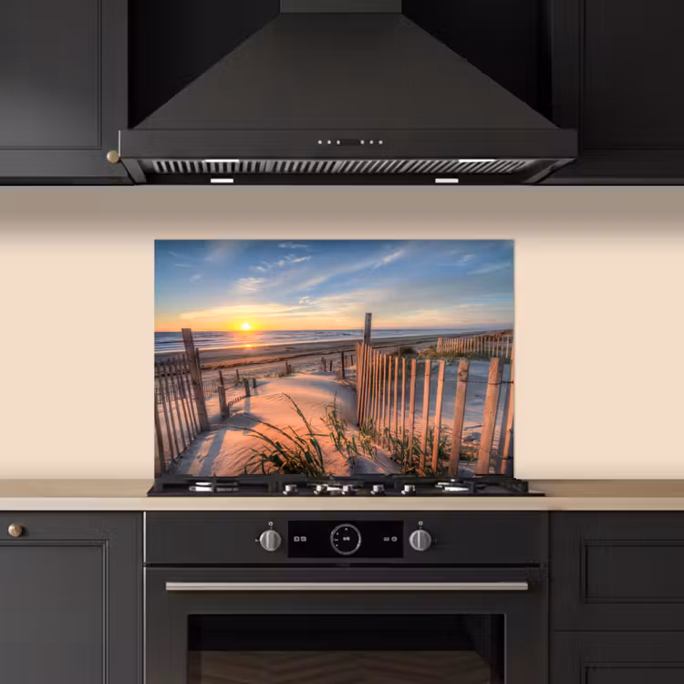 Spritzschutz Küche - Strand - Meer - Düne - Sonnenuntergang - Landschaft — 5