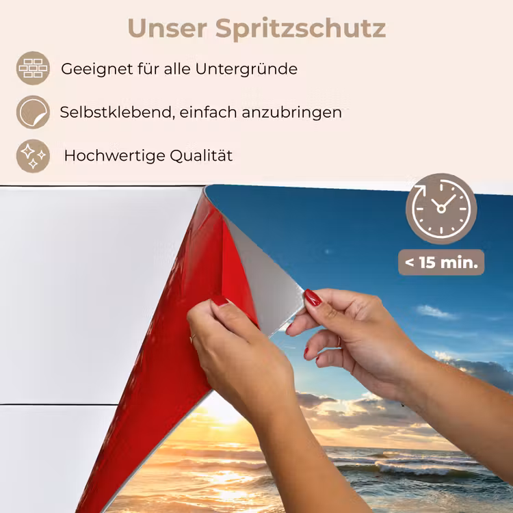 Spritzschutz Küche - Strand - Meer - Sonnenuntergang — 4