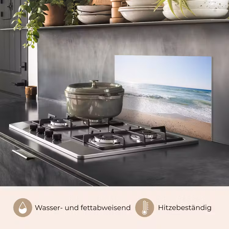 Spritzschutz Küche - Strand - Wasser - Türkis — 2