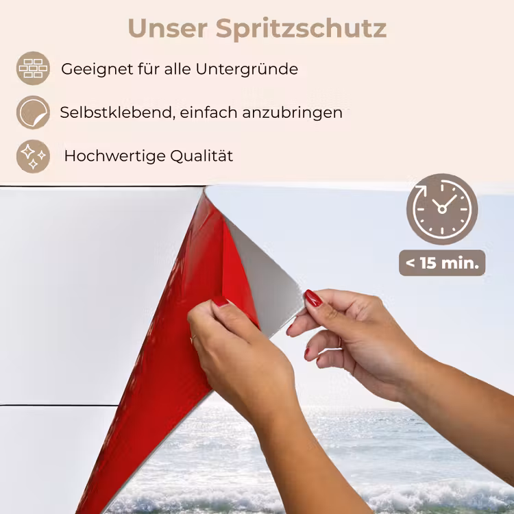 Spritzschutz Küche - Strand - Wasser - Türkis — 4