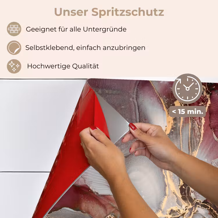 Spritzschutz Küche - Gold - Marmor - Lila — 4