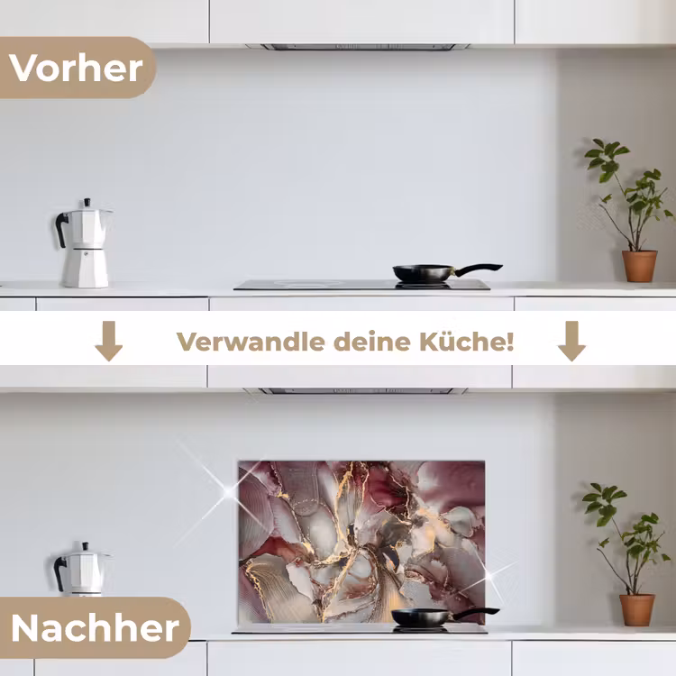 Spritzschutz Küche - Gold - Marmor - Lila — 7