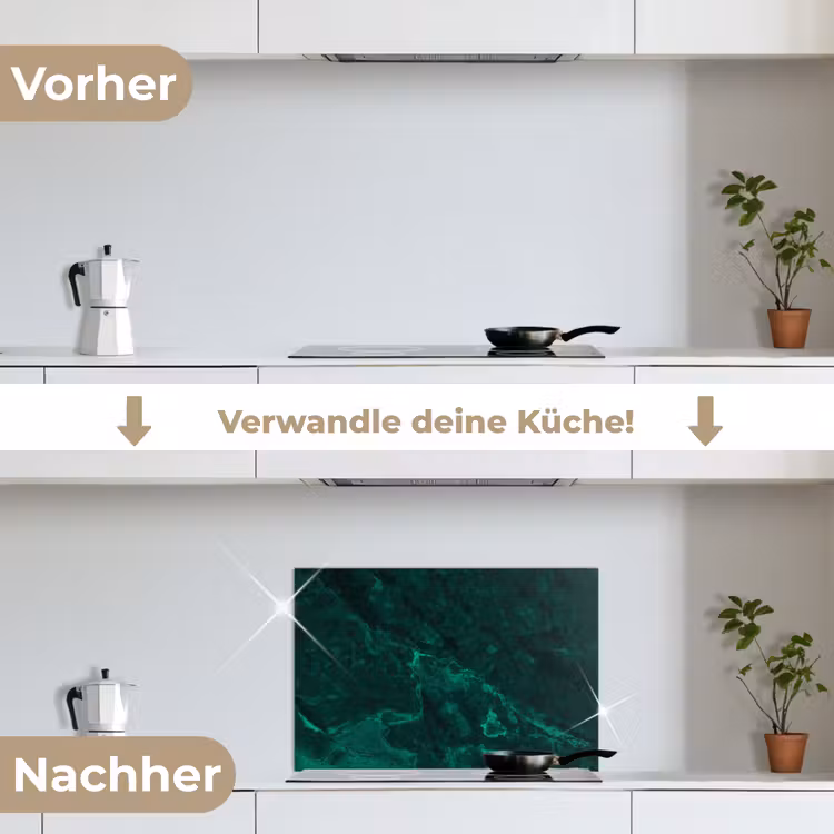 Spritzschutz Küche - Marmor - Limone - Grün - Strukturiert - Marmoroptik — 7