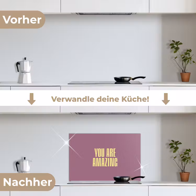 Spritzschutz Küche - Text - Lila - Erstaunlich — 7