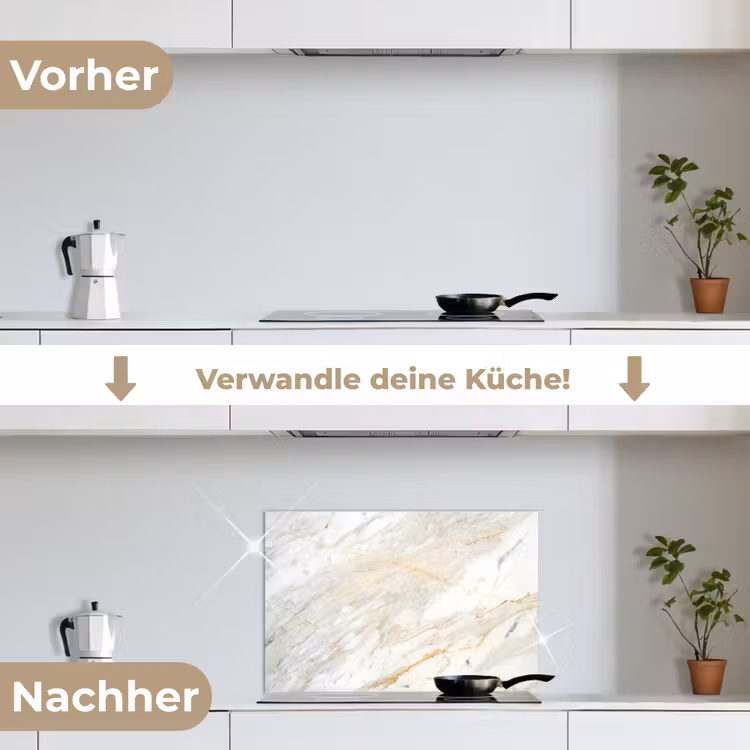 Spritzschutz Küche - Schwarzer und weißer Marmor Foto — 7