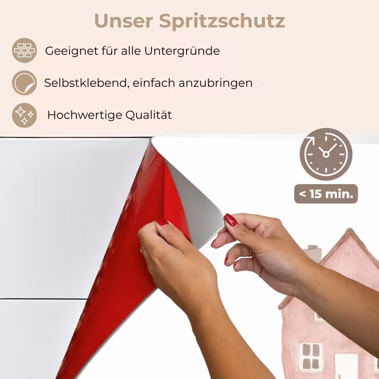 Spritzschutz Küche - Landhaus - Rosa - Zitat - Mutter — 4