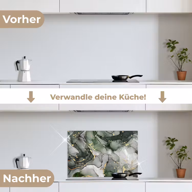 Spritzschutz Küche - Luxus - Marmor - Grün — 7