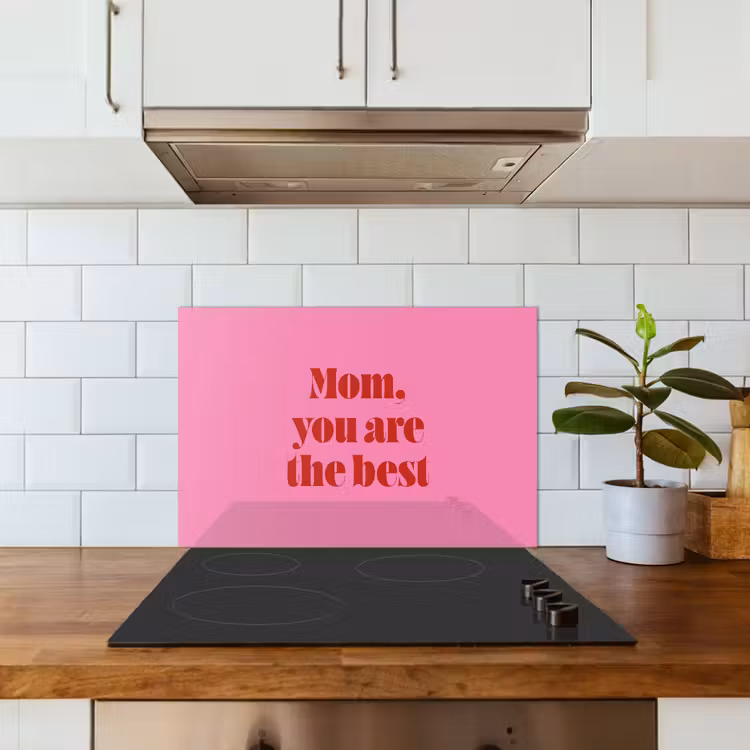 Spritzschutz Küche - Mutter - Botschaft - Rosa — 3