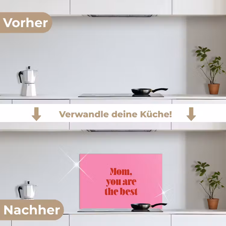 Spritzschutz Küche - Mutter - Botschaft - Rosa — 7