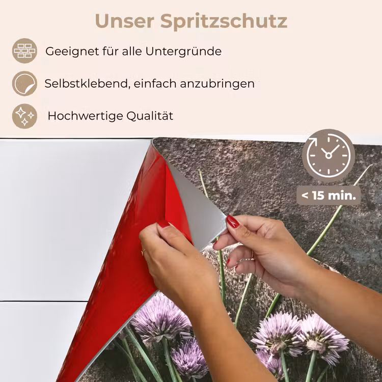 Spritzschutz Küche - Stilleben mit Schnittlauch — 4