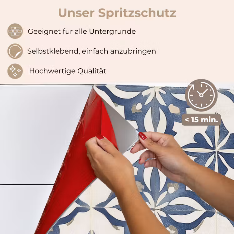 Spritzschutz Küche - Kacheln - Spanisch - Muster - Keramiken — 4