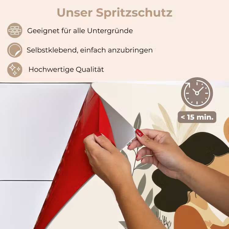 Spritzschutz Küche - Illustration - Mutter - Kind - Liebevoll — 4