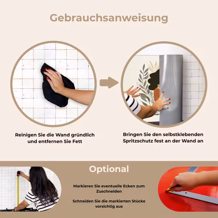 Spritzschutz Küche - Illustration - Mutter - Kind - Liebevoll — 6